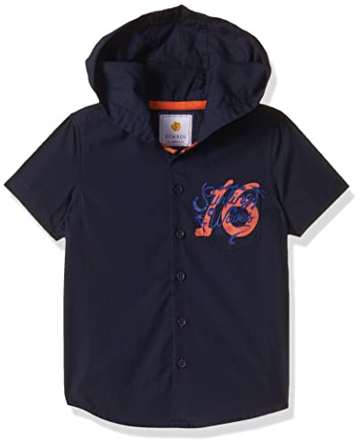 Image of Amazon Brand - Symbol Boys 100% Cotton Hooded Casual Shirt | Half Sleeves | Regular Fit | Age 2-7 Years