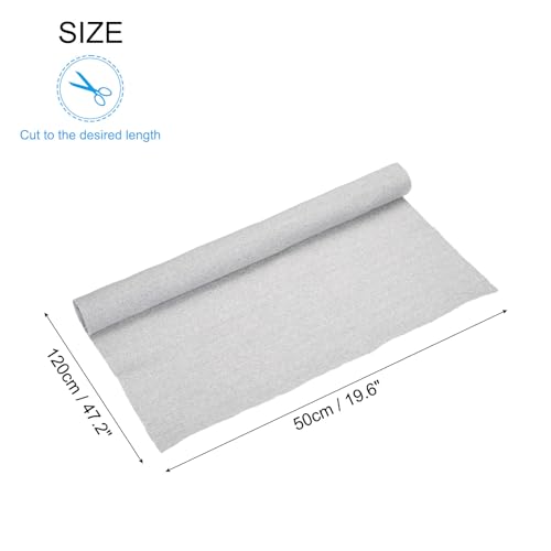 Image of MECCANIXITY 47 inch Elastic Cuffs Ribbed Trims Cotton Fabric Knit Rib Stretch Tape Cuff Sleeve Waistband for Sewing, 20 inch Wide Grey