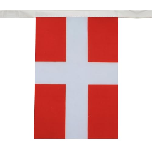 Image of AZ FLAG Savoy 6 meters BUNTING Flag 20 flags 9'' x 6'' - Savoyard - Savoie STRING flags 15 x 21 cm