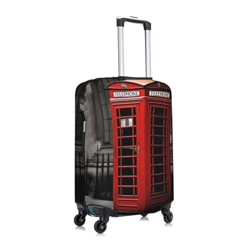 British Phone Booth Print Luggage Suitcase Covers Elastic Washable Luggage Protector Luggage Covers For Suitcase3