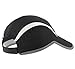 Connectyle Foldable Mesh Sun Cap Outdoor Sports Hat Breathable Sun Runner Cap with Reflective Trim Black