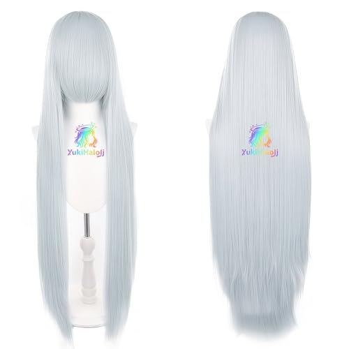 039-YuKiHalolj 100cm �����O�X�g���[�g �u���[�~�X�g�O���[ �E�B�b�O - �R�X�v���A�p�[�e�B�[�A���풅�p�ɓK�����E�B�b�O�L���b�v�t��