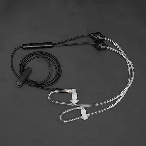 電話イヤフォン、エアチューブイヤホン軽量デザインサムスンの人間工学的デザイン(黒)