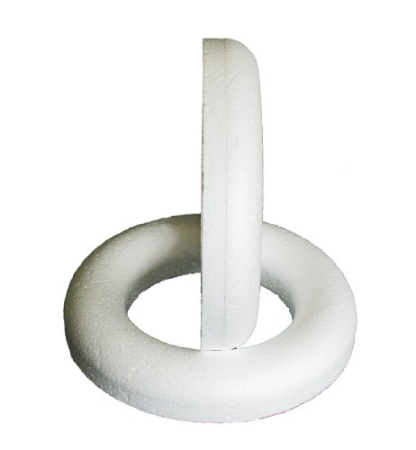 Craftmill Half Rounded Polystyrene Rings / Wreaths 30cm (300mm) - Box of (5) by Smithers Oasis