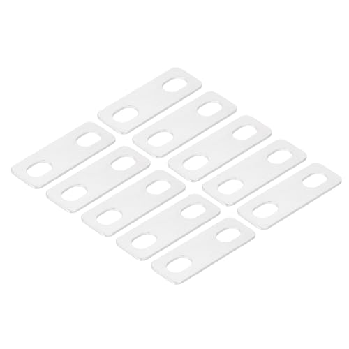 QUARKZMAN Bus Bar Verbinder 10Stk Lochabstand Reihe 1(25mm) Rotkupfer Flachbusbar Vernickelt Für LiFePO4 Zellen Lithium Batterie Busbar Verbinder Silber