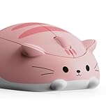 Akko Cute Wireless Mouse Cat Theme, 3200 DPI Optical Pink Mouse, Tri-Mode Mice Bluetooth 3.0/5.0/2.4G USB A Receiver, Quiet Click, Cute Cordless Cartoon Mice for Laptop/Desktop/PC (Pink Angie)