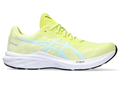 ASICS Men's DYNABLAST 3 Running Shoes, Glow Yellow/Aquamarine, 44.5 EU