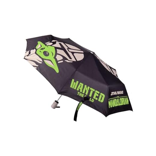 Cerdá Life'S Little Moments Paraguas Automático Plegable De The Mandalorian-Licencia Oficial Star Wars, Multicolor, Estándar Para Hombre