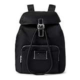 La mochila cuenta con dos bolsillos de cremallera: uno exterior y otro interior.