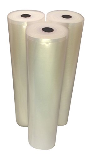 Vac Fresh Food Vacuum Seal Rolls (15\" x 50\', 3 Rolls) 3.5mil Embossed Food Storage Bags, Vacuum Seal Bags for Meal Prep, Sous Vide Bags for Cooking (150 Feet)