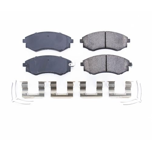 Image of PowerStop Front Brake Pads for Hyundai Elantra 1992-01 |Elantra 2005-06 |Sonata 1989-03 |Tiburon 1997-01 |Kia Magentis 2001-02 - Z17 Ceramic Brake Pads with Installation Hardware, 17-449