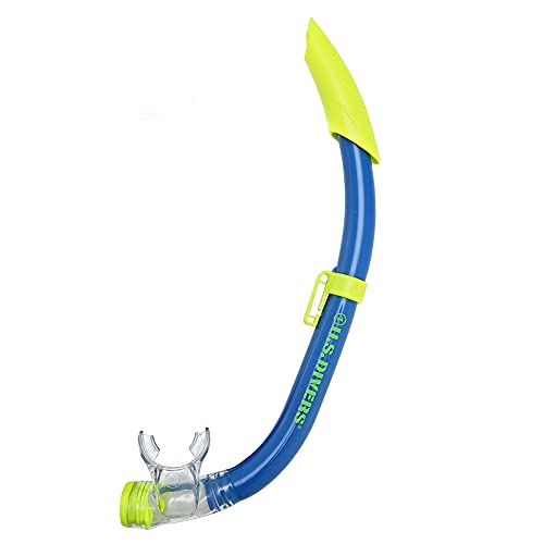U.S. Divers Dorado II Junior Máscara, Aletas ProFlex, Set de Snorkel Seabreeze DX Youth, Aletas Grandes para Niños Talla 5 a 8, Azul/Amarillo miniatura 5