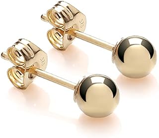 9ct Yellow Gold 4mm Ball Stud Earrings