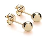 Old English Jewellers 9ct Yellow Gold 4mm Ball Stud Earrings. Women's Gold Earrings - Small Gold Studs Earrings for Women with Ball Studs Design in Branded Gift Packaging.