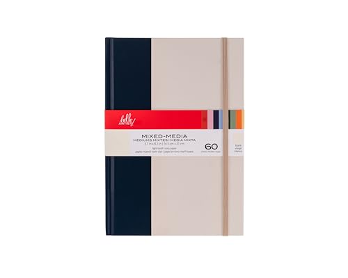 Image of Hello, Artist! Hardbound Mixed-Media Book, A5, 5.7 inch x 8.2 inch, For Wet and Dry Media, Drawing, Painting, 60 Sheets, 190gsm Paper, Art Book for Students, Adults, Beginners
