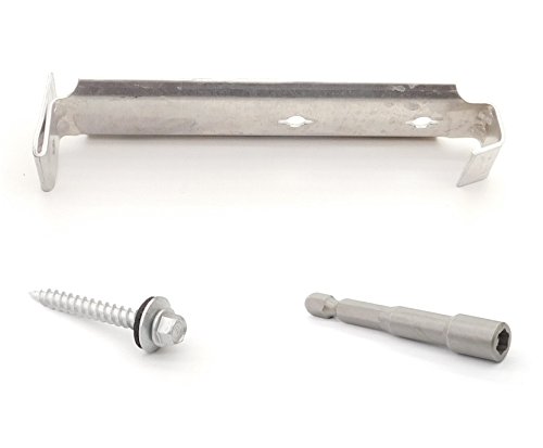 Eagle - Soportes de aluminio de alta resistencia para perchas de 3,81 cm y 15,24 cm – Tornillo y portabrocas incluidos – Ganchos para cortar la lluvia ocultos al por mayor