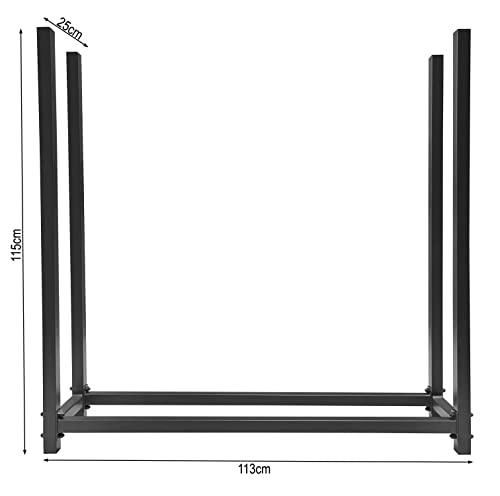 Étagère à bois de cheminée en métal robuste pour un stockage au sec - 3