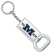 Graphics and More Millikin University Secondary Logo Keychain Rectangle Chrome Plated Metal Bottle Cap Opener