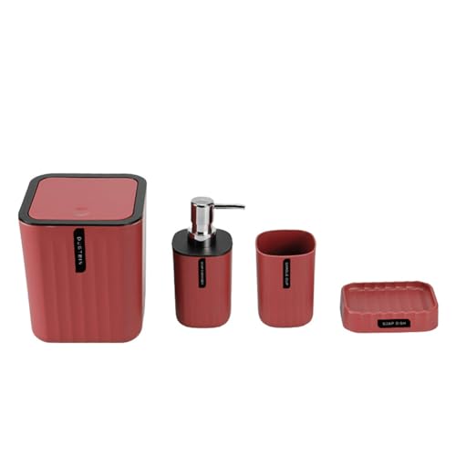 Accessoires de salle de bain rouge vin pour moderniser votre décoration