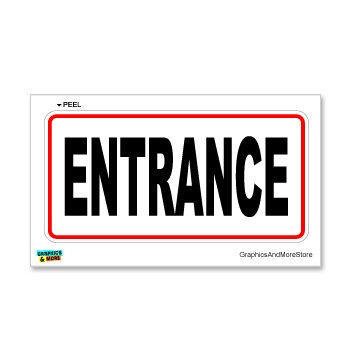 GRAPHICS & MORE Entrance - Business Store Sign - Window Wall Sticker