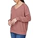 Buffalo David Bitton Women's Super Soft Fleece V-Neck Pullover Sweatshirt (US, Alpha, Medium, Regular, Regular, Taupe Rose (Pink))