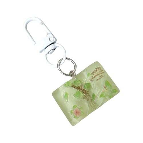 Enchanting Butterfly Flower Chain Handcrafted Resin Pendant Perfect Personalised Present Travel Accessory Resin Flower Keyring