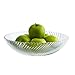 QiantuANzi Cesto di Frutta Ciotola di Frutta in Vetro con Design a Spirale Piatto di Frutta Rotondo Moderno e Moderno Vassoio di Verdure di Frutta Creativa per Snack Noci Pane Caramelle