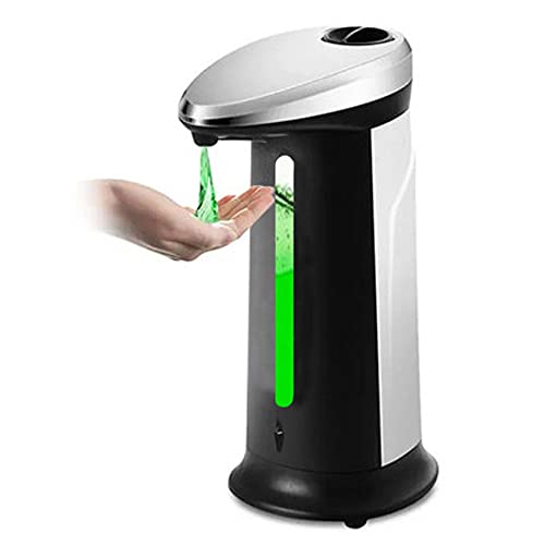 Dispensador automático de jabón de 400 ml, máquina de espuma líquida de gel de ducha, dispensador de jabón de manos sin contacto, sensor infrarrojo, bomba de espuma líquida para baño, hogar, oficina