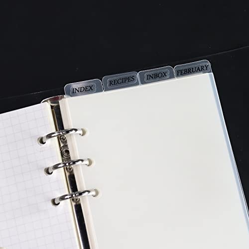 Intercalaires transparents A6 6 trous en plastique vertical avec stickers