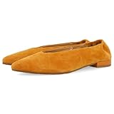 Forro de piel. GIOSEPPO Bailarinas DE Piel Color Naranja con Punta Fina Y TALÓN Fruncida para Mujer GAGEAC