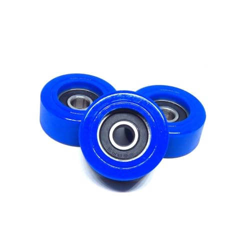 Poulies silencieuses 35mm en polyuréthane bleu pour un roulement fluide