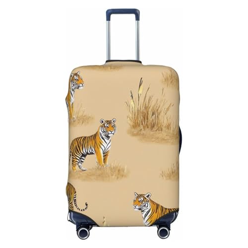 Tiger Luggage Cover Elastic Washable Protector Anti-Scratch Travel Suitcase Covers With Concealed Zipper For 18-32 Inch Luggage Small