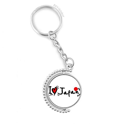 Porte-clés rotatif J'aime le Japon pour garder votre passion à portée de main