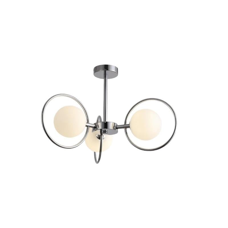 Lustre nordique chromé pour éclairer efficacement une pièce sombre en blanc froid