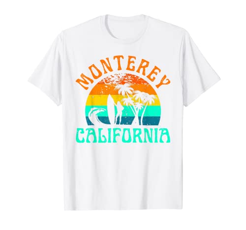 Monterey California Beach Surf vacaciones de verano para niñas Camiseta