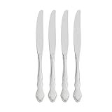 Oneida Dover Fine Flatware Set, 18/10 Stainless, Set of 4 Dinner Knives