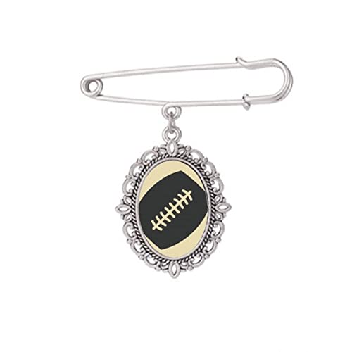 Broche football géométrique M pour customiser vos robes et châles