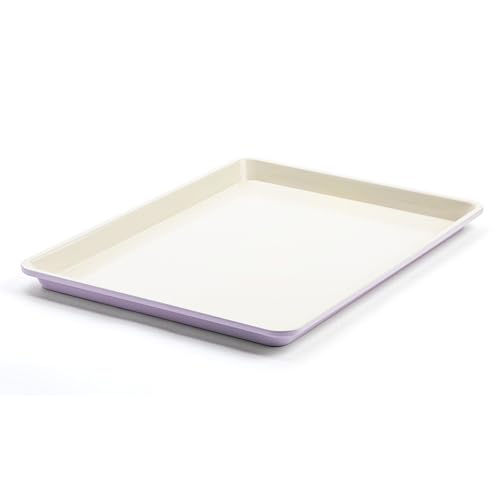 GreenLife Bakeware 18” x 13” Half Cookie Sheet Baking Pan, Non-Toxic PFAS-Free Healthy Ceramic Nonstick, Oven Safe to 450°F, Easy Release, Even Heating, Easy Clean, Lavender
