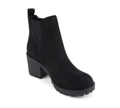 Soda ZINON ~ Women Lug Sole Mid Heel Chelsea Fashion Ankle Boot w/Double Elastic Gore4