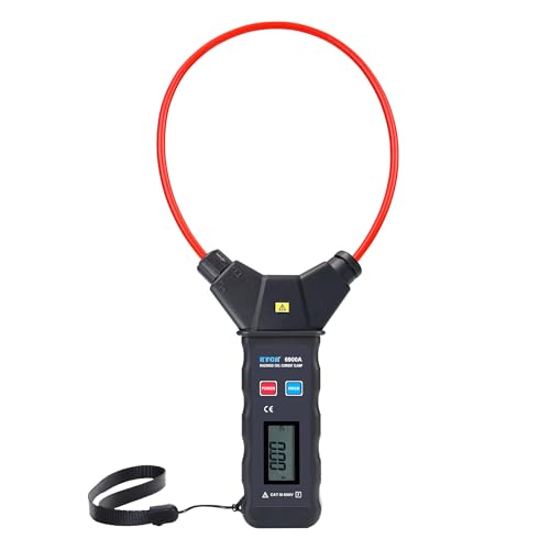 ETCR6900A AC Digital Handheld Flexible Large Current Clamp Meter 0.00A to 5000A Rogowski Coil Current Clamp ?150mm with Data Storage and Peak Hold