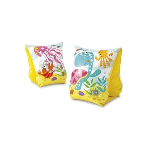 Trade Shop – Apoyabrazos Con Estampado De Fondo Marino De 23 X 15 Cm, Inflables Para Niños, Piscina De Mar 56666 –