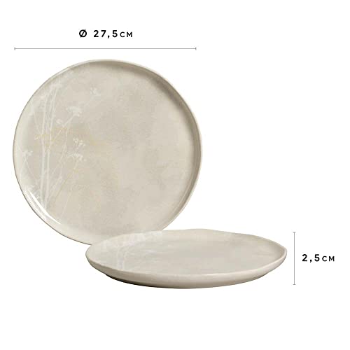 Conjunto C/ 6 Pratos Raso Bio Stoneware Primavera Ø 27,5cm