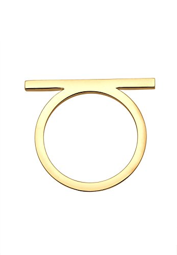 Elli Anello con Motivo da Donna Argento, Misura 12...