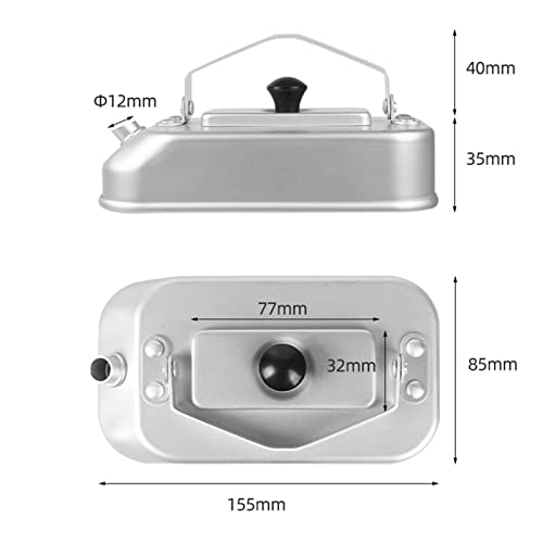 Grasary 300Ml Camping Kettle Portable Small Camping Tea Kettle Rectangle Pot Aluminum Outdoor Picnic Hiking Boiling Water Pot Camping Utensils Silver #TOP5