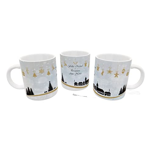 Caneca Personalizada Natal Ano Novo Xícara Cerâmica Modelo 04