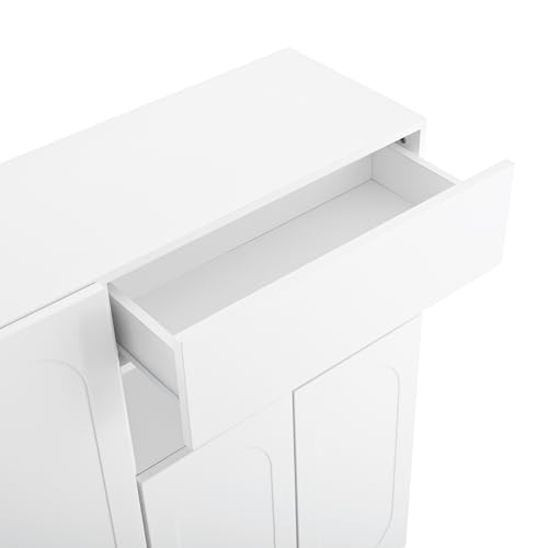 Zapatero 2 en 1 Moimhear con puertas plegables abovedadas y compartimentos regulables 5