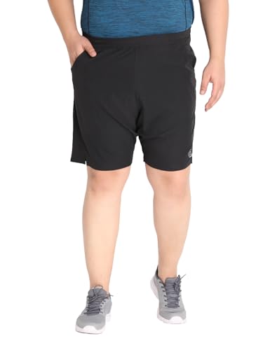 Image of CHKOKKO Men Shorts for Gym Sports or Running | Dry-Fit Fabric Single Layered Active Summer Workout Wear Knee Length Regular Fit | Elastic Waist with Front and Back Pockets