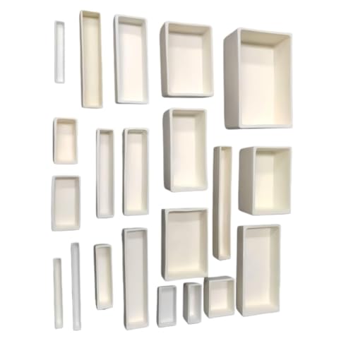 Crisol de alúmina rectangular con estructura de corindón denso para análisis térmico puro