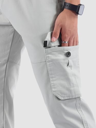 Image of Beyoung Cotton Regular Fit Heavy Gauge Cargo Joggers for Men | Ribbed Hem | Spacious Pockets | Track Pants | Elastic Waistband | Cargo for Men