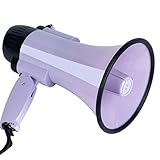 HornPro Portable Megaphone Speaker Siren PA Bullhorn - Compact and Battery Operated with 30 Watt...